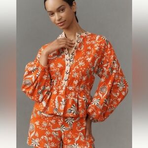 FARM Rio Orange Floral Jumpsuit